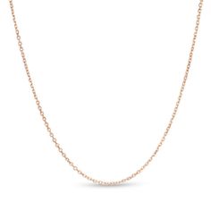 Fashioned in 10K rose gold, this 1.1mm hollow cable chain necklace measures 16.0 inches in length and secures with a lobster claw clasp. Engagement Ring Necklace, Enchanted Disney Fine Jewelry, Disney Fine Jewelry, Cable Chain Necklace, Necklace Clasps, Necklace Chain Lengths, Silver Shop, Gold Wedding Band, Chain Pendants