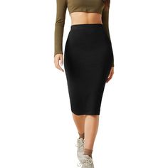 Floerns Women's Basic Solid Stretch High Waist Bodycon Midi Pencil Skirt Xsmall . Condition Is New With Tags. Casual Black Mini Skirt Hip-length, Casual Black Hip-length Mini Skirt, Casual Stretch Skirt For Club, Casual High Waist Bodycon Bottoms, Casual Hip-length Skirt For Night Out, Spring Casual Bodycon Skirt, Casual Bodycon Skirt For Spring, Casual Bodycon Pencil Skirt, Trendy Fitted Pencil Skirt For Winter