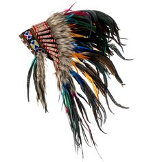 PRICES MAY VARY. ✔️ HIGH QUALITY --- All of our headdresses are 100% handmade. At Novum Crafts, we’re dedicated to bringing you costumes that are crafted with care and premium materials. We use genuine leather and real feathers to create your headdress, and our assembly is done by hand. Every feather headdress we sell is handcrafted by artisans in Bali - not made in a factory. ✔️ NATIVE INSPIRED --- Our war bonnet style headdresses channel the spirit of the American West, and take inspiration fr How To Make A Native American Headdress, Native American Headpiece, Native American Feather Fan, Native American Feather Headdress Indian Princess, Aztec Feather Headdress, Indian Feathers, Native American Headdress, Red Indian, Headband Men