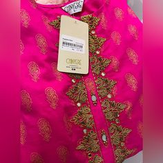 New With Tags Gorgeous Outfit 3 Piece Kameez Pants And Dupatta Chinyere Pakistani Luxury Designer Brand Size Large Pink And Gold Accents Designer Wedding Party Wear Bridesmaid / Punjabi Casual Muslim Afghani Bengali Indian Pakistani Arab Eid Sana Safinaz, Gul Ahmed, Khaadi, Asim Jofa, Farah Talib Aziz, Maria B, Faraz Manan, Sobia Nazir, Threads And Motifs, Chineyere, Bonanza, Ethnic, Sapphire, Cross Culture, Agha Noor, Saniya Maskatiya, Branded Original Dresses Ramadan Lawn Cotton Tunic Boho Kam Pink Self Design Churidar For Celebration, Pink Sleeveless Anarkali Set For Festive Season, Pink Sleeveless Anarkali Set For Festive Occasions, Pink Fitted Churidar For Celebration, Eid Pink Salwar Kameez With Unstitched Blouse, Pink Sleeveless Salwar Kameez For Festive Occasions, Sleeveless Pink Kurta For Diwali, Festive Pink Sleeveless Salwar Kameez, Pink Sleeveless Traditional Wear For Eid