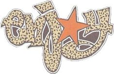 an image of a cheetah with a star on it's back and the word