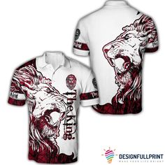 The Red Alpha King Red Lion Polo Shirt Nhd Easy 30 day return policy Tattoo 3d, Tattoo Shirt, King Lion, Lion Tattoo Design, Lion Tshirt, Lion Shirt, Clothing Staples, Red Lion, Staple Wardrobe Pieces