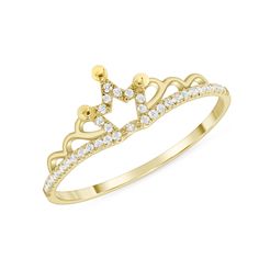 Personalized gifts for your loved ones should always be rememberable. Gift this to your loved one for a memorable surprise for the princess in your life. Product Information Ring Grams: 14k-0.8GTotal Carat Weight : 0.07 Carats Available In Yellow Gold 14K SKU: A004 Princess Crown Ring, Crown Rings, Crown Ring Princess, Diamond Princess, Crown Ring, Princess Crown, Princess Diamond, The Princess, Solid Yellow