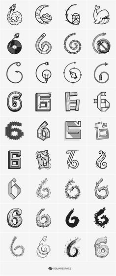 the alphabet and numbers are drawn in black ink on white paper, each letter has different shapes