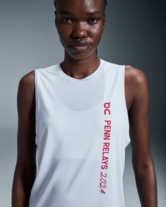 The limited-edition running singlet, created for the 2024 Penn Relays. Featuring a fresh, varsity-inspired design. Crafted specially for the Penn Relays, this lightweight singlet celebrates the oldest track meet in the US. Inspired by classic American varsity style, the 2024 edition features fresh designs from renowned Utah-based studio, Actual Source. Crafted from a blend of elastane and recycled polyester, this lightweight running singlet keeps you feeling fresh. Finished your workout? Use the