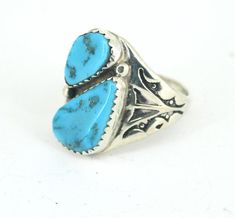 Vintage Native American Blue Turquoise Southwest Ring 925 Silver RG 4622  Condition: Vintage Metal: Sterling 925 Silver  Weight: 6.7 grams  Size: 8.5 in  Width : 20.74 mm  Images you see are actual pictures of jewelry you will receive Every purchase comes thoughtfully packaged and ships within 1 business day  New York State buyer will be charged sales tax  Feel free to contact us with any questions.  We are open Mon-Fri 9-5 EST  We appreciate your business Southwestern Blue Rings For Anniversary, Blue Turquoise Ring Stamped 925 For Anniversary, Stamped 925 Turquoise Ring For Anniversary, Blue Untreated Southwestern Rings, Bleu Turquoise, Blue Turquoise, Turquoise Blue, Rings Statement, Vintage Metal