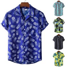 Description Feature: 100% Brand new and high quality Style: hawaiian,casual Size: M,L,XL,XXL Gender: men Color: dark blue,black,green,pink,yellow,light green Material: polyester Sleeve length: short sleeve Thickness: thin Length: hips Pattern: floral Season: summer Occasion: everyday,beach,party Garment:Hand washing or machine washing,line dry. Package:1pcs shirt Note: 1.Due to the light and screen difference, the item's color may be slightly different from the pictures. Please understand. 2.Please allow 2-3% error due to manual measurement.Please make sure you don’t mind before you mid. 3.Size doesn’t fit all.Please carefully check size chart and select the size based on your real size. Size Chart Tag Size Length Chest Shoulder Sleeve Length cm | inch cm | inch cm | inch cm | inch M 67cm Strand Party, Aloha Party, Floral Hawaiian Shirt, Beach Casual, Vintage Mode, Hawaiian Style, Unisex Clothing, Womens Fashion Casual, Shirts & Tops