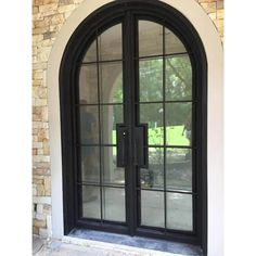 GID Double Iron French Door with 10-Lite Tempered Glass FD098 Iron French Doors, Iron Front Doors, Porte In Ferro, French Double Doors, Steel French Doors, Iron Front Door, Iron Entry Doors, Door Sweep, Steel Windows