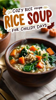 Warm up on a cold day with this cozy rice soup recipe! Packed with hearty ingredients and rich flavors, it's the perfect comfort food to soothe your soul. #RiceSoupRecipe #ComfortFood #CozyMeals