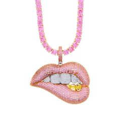 BEST SELLERS Iced Out Round Necklace For Party, Iced Out Rose Gold Necklace Gift, Unique Crystal Jewelry With Rhinestones, Iced Out Crystal Pendant Jewelry, Pink Pendant Necklace With Jewels, Pink Jeweled Pendant Jewelry, Pink Jewel Pendant Jewelry, Pink Bling Necklace For Gift, Gift Jewelry With Handset Crystal Stones