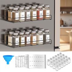 an image of spice rack in the kitchen