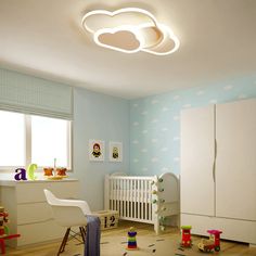 LUMINAIRE LUSTRE NUAGE Nursery Lighting Ceiling, Kids Room Chandelier, Ceiling Lights Uk, Modern Childrens Room, Cloud Bedroom, Room Lamps Bedrooms, Decorative Ceiling Lights, White Ceiling Light