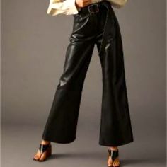 New With Tags - Perfect Condition Citizens Of Humanity Black Leather Gaucho Pant Size 27 Waist - Runs Big Gaucho Pants, Citizens Of Humanity, Pant Jumpsuit, Black Leather, Pants For Women, Human, Tags, Pants, Leather