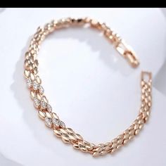 Gorgeous Rosegold Bracelet Swarovski Elements New Bundle To Save Stamped 925 High Quality Hypoallergenic Elegant Sparkling Rose Gold Bracelet, Elegant Rose Gold Crystal Bracelet For Anniversary, Formal Sparkling Rose Gold Bracelets, Sparkling Rose Gold Bracelet, Rose Gold Plated Bracelets With Diamond Accents, Rose Gold Plated Bracelet With Diamond Accents, Elegant Rose Gold Plated Bracelets, Elegant Rose Gold Cubic Zirconia Crystal Bracelet, Elegant Rose Gold-plated Bracelets