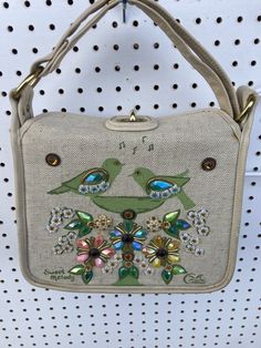 Vintage 1960s Collins Of Texas “Sweet Melody” Enid Collins Linen Shoulder Bag | eBay Sweet Melody, Enid Collins, Vintage Lover, Vintage 1960s, Vintage Accessories, Vintage Charms, 1960s, Bag Accessories, Shoulder Strap