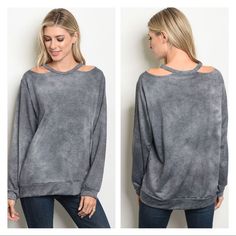 So Soft And Cozy! This Slight Acid Wash Long Sleeve Pullover Features A Cut Out At The Top. Small Bust 42”, Length 27”. Medium Bust 44”, Length 27.5” Large Bust 46”, Length 28” Polyester Rayon And Spandex. Made In The Usa Winter Washed Long Sleeve Tops, Cozy Washed Tops For Fall, Trendy Washed Tops For Winter, Soft-washed Tops For Winter Layering, Winter Long Sleeve Distressed Tops, Distressed Long Sleeve Sweater, Soft-washed Long Sleeve Spring Sweater, Soft-washed Long Sleeve Sweater For Spring, Distressed Oversized Tops For Fall