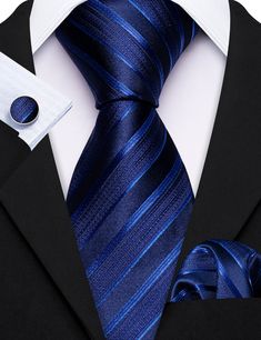 Brand: Barry Wang Material: 100% Silk What You Get: Same design Tie, Pocket Square & Cufflinks? Size: Necktie in 59" Length & 3.35" width at the tip, pocket square in 9"x 9"size Quality: Barry Wang Focus on Ties for Many Years, Good Quality Interlining Makes Our Ties Weighted and Elastic, Which are Easily Designed for A Perfect Knot.For More Quality Stylish Ties with Unbeatable Price, Please Click Our shop to Check More.With So Much Choice and Impeccable Quality, There's No Excuse Not to Have A Cufflink Set, Men's Tie, Striped Tie, Daily Dress, Tie And Pocket Square, Ties Mens, Pocket Square, Silk Ties, Necktie