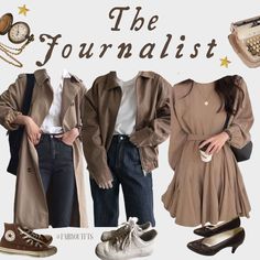 Fashion Journalist Outfits, English Student Outfit, Journalist Outfits Women, Investigative Journalist Outfit, English Student Aesthetic Outfit, Journalist Outfit Aesthetic