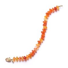 Fiery orange carnelians finished with our cheeky lobster clasp. Length 7". Ships within 5 business days. Orange Carnelian Hand-strung Bracelets, Orange Hand-strung Carnelian Bracelets, Orange Carnelian Gemstone Bead Bracelets, Orange Carnelian Bracelets With Natural Stones, Orange Agate Gemstone Bracelets, Amber Carnelian Gemstone Bracelets, Orange Carnelian Beaded Bracelet With Gemstone, Orange Carnelian Gemstone Beaded Bracelets, Orange Carnelian Gemstone Beaded Bracelet