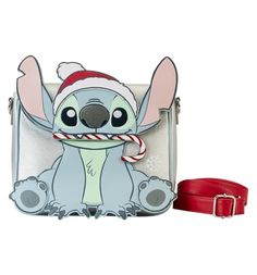 Loungefly Disney Stitch Holiday Bandolera Disney Loungefly Disney, Disney Stitch, Stitch Disney, Crossbody Bag