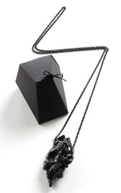 Bifacial skull crystal pendant black от floridxfauna на Etsy Black Metal Crystal Necklaces As Gift, Black Metal Crystal Necklaces For Gift, Black Oxidized Pendant Necklaces, Black Hand-cast Pendant Necklace, Black Hand Cast Pendant Necklace, Crystal Pendant, Angeles, Necklaces, Ships