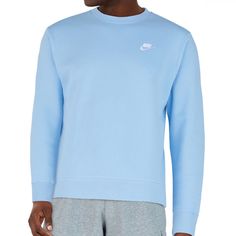 Brand New Nike Blue Sweatshirt For Spring, Blue Nike Crewneck, Nike Crewneck, Nike Sweaters, Nike Sweater, Blue Nike, S Crew, Nike Blue, Sweatshirts Women