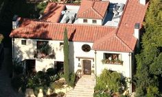 this is an aerial view of a house