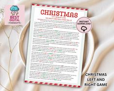 a christmas letter and printable game for kids to play on the bed with their family