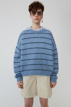 Future Outfit, Japanese Street Fashion, Knit Tops, Knitwear Men, 가을 패션, Striped Sweater, Japanese Fashion, Striped Knit