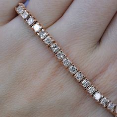 Exquisite 9.00CT (G-H in color & VS1-VS2 in clarity) Princess Cut Diamond Tennis Bracelet in 14KT Rose Gold 9.00 Carat:55 princess cut diamonds weighing 9.00 caratAllow yourself a luxury of our 9.00 ct princess cut diamonds - tennis bracelet MDL#PSBR1058. This tennis bracelet hand crafted with 9.00 carat authentic side diamonds. Our diamonds are NOT enhanced NOR treated. Shine with casual glamour with Primestyle diamonds tennis bracelets. Style Theory, Casual Glamour, Diamond Tennis Bracelet, Princess Cut Diamond, Tennis Bracelet Diamond, Princess Diamond, Princess Cut Diamonds, Tennis Bracelet, Princess Cut