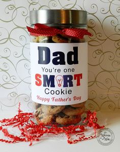 father's day gift idea for dad you're one smart cookie in a jar