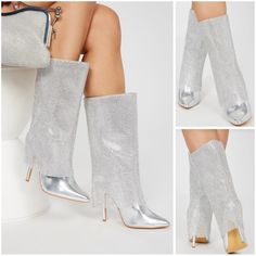 Sexy Silver Boots Silver Boots, Bootie Boots, Ankle Boots, Women Shoes, Boots, Silver, Women Shopping, Color