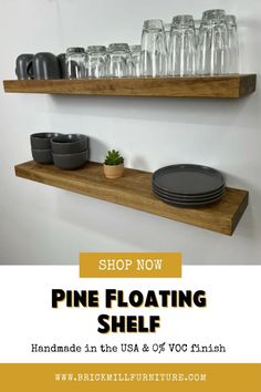 pine floating shelves, floating shelves, floating shelf, floating shelves for sale, wood floating shelves, wood shelves, wood wall shelves, rustic wall shelves, wooden storage, storage shelf