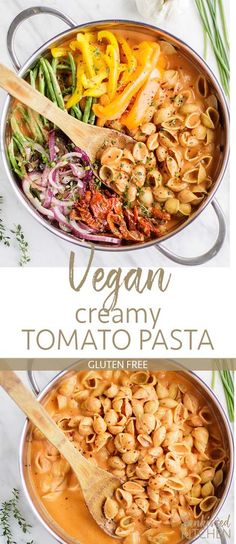 vegan creamy tomato pasta is an easy and delicious dinner