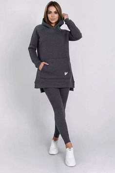 Elevate your loungewear game with our Urban Chill Hoodie & Leggings Combo, the epitome of relaxed comfort and style. This black set features an oversized hoodie and striped leggings, crafted from a premium cotton-spandex blend for maximum coziness and flexibility. Whether you're out for a stroll or enjoying a lazy evening at home, this combo ensures you feel relaxed and stylish at all times. Key Features & Benefits: Cozy Cotton Comfort: Made from 95% cotton and 5% spandex, this combo offers the Athleisure Fall Tracksuit With Kangaroo Pocket, Fall Sportswear Tracksuit With Kangaroo Pocket, Fall Athleisure Tracksuit With Kangaroo Pocket, Fleece Tracksuit With Kangaroo Pocket, Gray Long Sleeve Tracksuit For Fall, Fall Gray Long Sleeve Tracksuit, Fall Long Sleeve Gray Tracksuit, Gray Tracksuit With Pockets For Loungewear, Gray Activewear For Loungewear