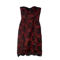 Vintage Betsey Johnson Deadstock Red Cocktail Dress With Black Lace Overlay By Betsey Johnson Evening , Orginal Tags Still Attached ! Size 2 Chest: 15.5” Across, Waist: 13” Across, Length: 34” *Some Sequins Missing From Straps, But Can Also Be Worn Strapless ! Burgundy Lace Evening Dress, Red Lace Mini Dress For Party, Burgundy Strapless Evening Dress, Strapless Burgundy Evening Dress, 90s Betsey Johnson, Betsey Johnson Dress, Vintage Betsey Johnson, Red Cocktail, Red Cocktail Dress