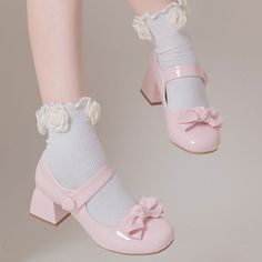 Customized Product. is not eligible for return. Ship In 4-15 Days.Fabric Material: PuColor: Black. Pink. Beige. White. Red. GreenHeel Height: 5.5cm/2.17" Peach Outfit, Bow Aesthetic, Halter Dress Short, Cosplay Kawaii, Cute Shoes Heels, Kawaii Shoes, Kawaii Cosplay, Green Heels, Skirt And Sneakers