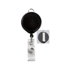 "FREE SHIPPING On This Listing and Many Other Items In Our Store 5 Pack - Black Large Badge Reels with Clear Vinyl Strap & Metal Belt Clip - Retractable No Twist Badge Display - Top Loop Lanyard Attachment - Round Reel Diameter 1-3/8\" - Cord Length 36 inches LARGE SIZE ID REELS - 1 3/8\" Diameter, Inner Circle 1 1/4\" - Add Company Logo, Sticker or Get Creative with Customized Decorative Bling Designs SECURE SLIDE BELT CLIP - Slide Over for Secure Fit to Your Waistband, Belt, Shirt Pocket, Badge Display, Belt Shirt, Swipe Card, Bling Design, Cord Wrap, Shirt Pocket, Custom Badges, Plastic Clips, Inner Circle