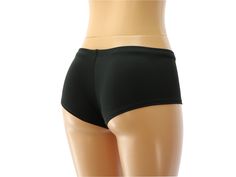 Black Matte Spandex Booty Shorts Elastic Waistband Low Rise Cheeky 80% Nylon 20% Spandex (4-way stretch fabric) SIZING INFO ⭐Sizing Chart in Photos⭐ If you need help with sizing, send me a message and please include the following measurements: ✅NATURAL WAIST ✅HIPSTER WAIST ✅HIPS ✅Thigh ⭐Inquire within for Adult 6X and up. CUSTOM REQUESTS 👉Need the waist higher/lower? 👉Inseam longer/shorter? 👉Love this style but not the fabric or color? 👉Love this fabric and color but not this style? 👉Lookin Low Rise Black Shorts, Basic Stretch Bottoms With Built-in Shorts, Black Stretch Pants With Built-in Shorts, Stretch Pants With Built-in Shorts, Stretchy Sports Bottoms With Short Legs, Seamless Fitted Swimming Bottoms, Fitted Seamless Tights For Training, Seamless Fitted Tights For Training, Stretch Hip-length Shorts