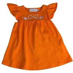 Super cute and comfy baseball dress in Vols orange color! Playful Orange Short Sleeve Dress, Orange Sleeveless Dress For Playtime, Casual Orange Playtime Dress, Casual Orange Dress For Playtime, Casual Orange Dresses For Playtime, Playful Orange Cotton Dress, Orange Cotton Playtime Dress, Casual Spring Dresses For Game Day, Casual Summer Dresses For Game Day