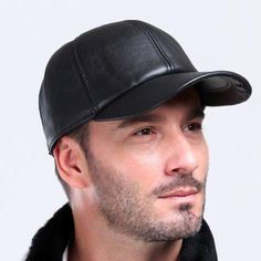 This plain-coloured leather baseball cap is made for men who live and love uncompromisingly authentic streetwear style. High-quality sheepskin leather and a breathable lining of 100% cotton guarantee the cap is comfortable to wear in the spring and summer. The 6-panel baseball cap has a classic design and adjustable size. The cap rounds off casual looks with its raw vintage effect. Cap Details: Material: Leather Item Type: Baseball Cap Size: 21.65 - 23.62 in / 55 - 60 cm Leather Cap Outfit, Cap Outfit Men, Basketball Tshirt Designs, Leather Baseball Cap, Hats Black, Mens Fashion Edgy, Mens Fashion Rugged, Baseball Outfit, Fashion Cap