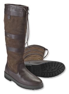 Rugged Hunting Boots For Fall, Leather Hunting Boots With Rubber Sole, Hunting Boots With Rubber Sole And Leather Material, Winter Hunting Leather Work Boots, Winter Leather Waterproof Hunting Boots, Leather Boots For Hunting In Fall, Leather Work Boots For Winter Hunting, Brown Waterproof Boots For Riding, Brown Winter Hunting Boots