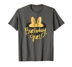 PRICES MAY VARY. Officially Licensed Disney Mickey & Friends Apparel for Men - Women - Boys and Girls; Mickey & Friends T-Shirts; Minnie Mouse T-Shirts; Birthday T-Shirts; 22DNMI00061A-001 Lightweight, Classic fit, Double-needle sleeve and bottom hem Birthday T Shirts, Minnie Birthday, Friends Tshirt, Minnie Mouse Birthday, Mickey And Friends, Birthday Girl, Disney Mickey, Branded T Shirts, Girl Birthday