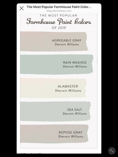 the most popular paint colors for farmhouse house paint colors, including grays and browns