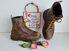 I have a selection of more than 500 pair of RARE, VINTAGE Dr Martens boots. Please visit my SHOP to check out my other DOCs. I will be listing new ones every day.  Dr Martens 1460 Vintage England brown gaucho crazy horse 8 hole boots UK 3 EU 36 Size: UK3, EU36, US5 women Condition: 8/10 Let me know in case you have any questions Vintage Dr Martens, Vintage England, Dr Martens Boots, Boots Uk, Crazy Horse, Dr. Martens, Boot Shoes Women, Womens Boots, Shoe Boots