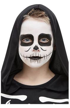 Kids Halloween Face, Face Painting Halloween Kids, White Face Paint, Makeup Kit For Kids