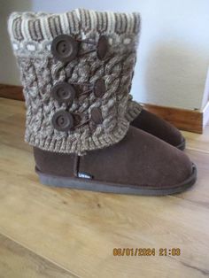 NIB MUK LUK WOMEN'S CHERYL SWEATER KNIT FASHION BOOTS SZ 10 DARK BROWN 16760 NWT | eBay Winter Shoes For Women Aesthetic, 2000s Boots, Fall Thrift, Mukluk Boots, Mori Kei, Fall Shoes, Timeless Treasures, Knit Fashion, Sweater Knit