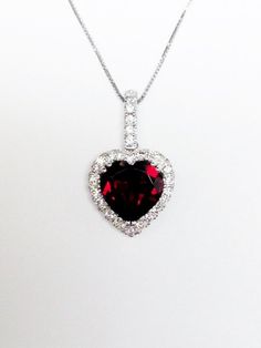 Garnet Gemstone Heart Halo White Gold Diamond Necklace Pendant Peridot Amethyst Aquamarine Emerald R Dazzling Heart Cut Necklace For Formal Occasions, Formal Heart-shaped Brilliant Cut Necklace, Fine Gemstone Jewelry For Valentine's Day, Fine Jewelry Gemstone For Valentine's Day, Luxury Pendant Gemstones For Anniversary, Valentine's Day White Gold Gemstone Jewelry, Valentine's Day Gemstone Fine Jewelry, Valentine's Day Fine Jewelry With Gemstones, Ruby Heart Cut Birthstone Jewelry