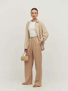 Mason Pant - Long | Reformation Mason Pant, Wide Leg Pants Outfit, Leg Pants Outfit, Loose Trousers, French Girls, Fashion People, High Rise Pants, Loose Pants, Looks Vintage