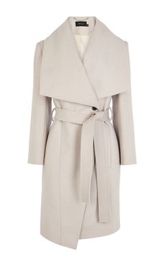 Belted Coat by Karen Millen Luxury Coat, Oversized Collar, White Coat, Belted Coat, Women's Coats & Jackets, Trench Coats, Outerwear Women